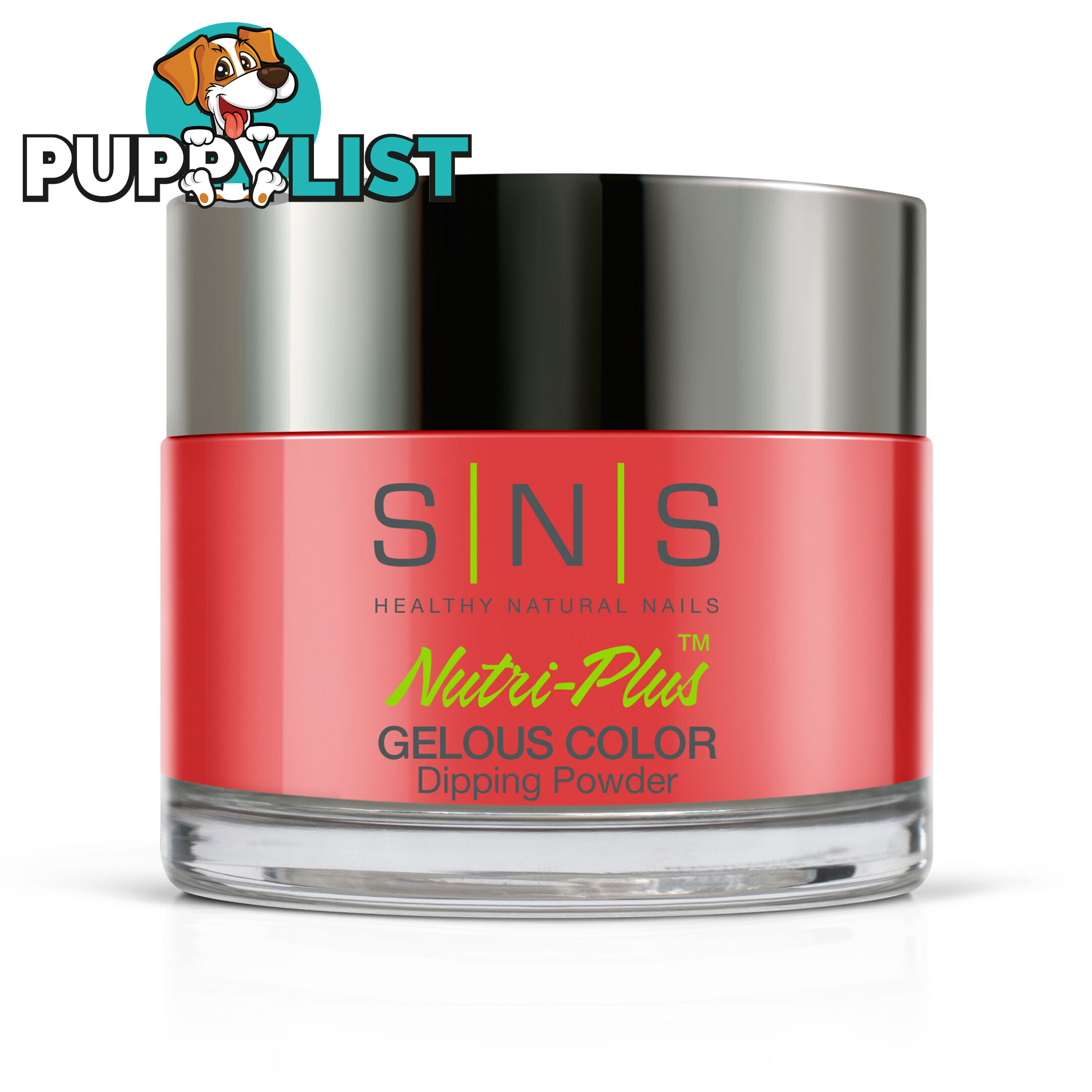 SNS #145 Gelous Dipping Powder 28g (1oz) Raspberry Red - 635635721374