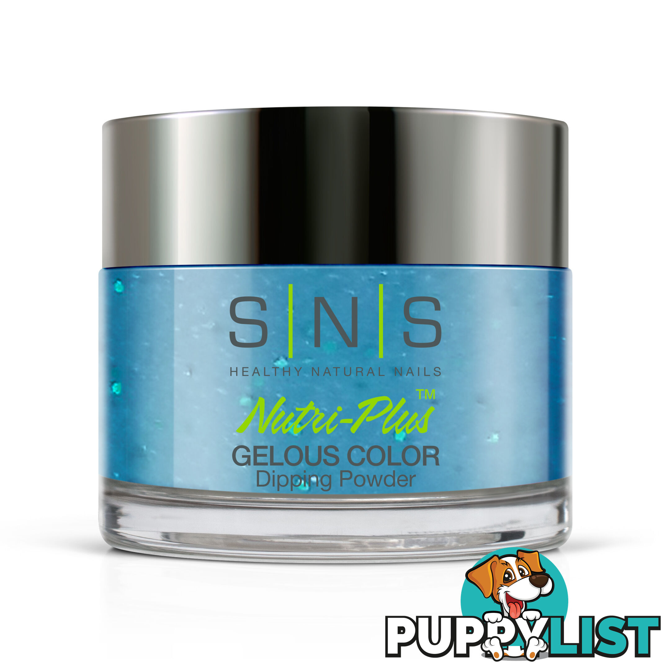 SNS BM18 Gelous Dipping Powder 28g (1oz) Teal Thistle - 655302824979