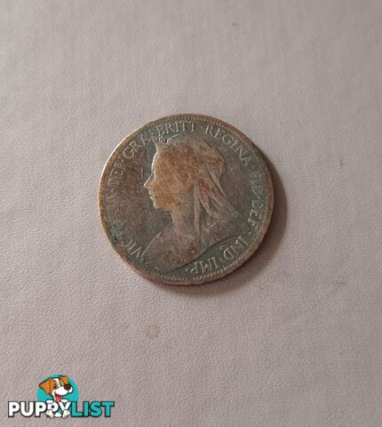 Rare 1899 half penny coin