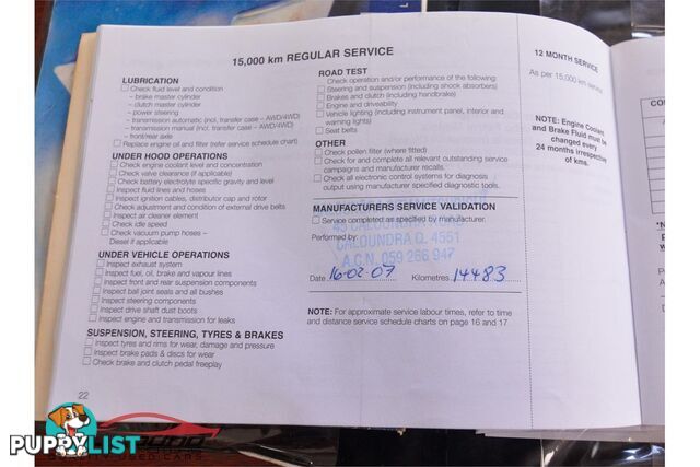 2006 MITSUBISHI LANCER ES CH MY06 4D WAGON