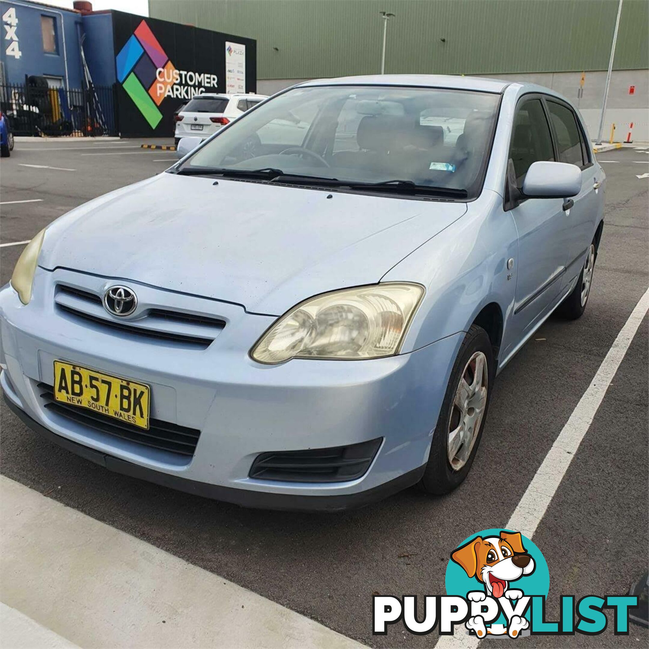 2004 TOYOTA COROLLA ASCENT SECA ZZE122R HATCH, 5 DOORS, 5 SEATS