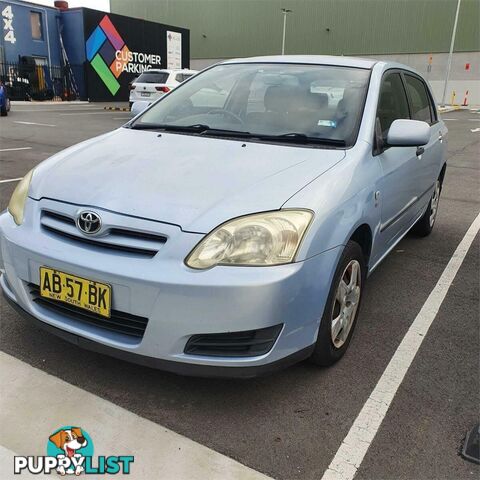 2004 TOYOTA COROLLA ASCENT SECA ZZE122R HATCH, 5 DOORS, 5 SEATS