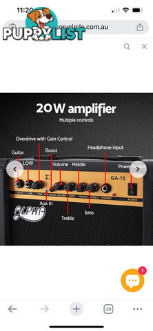 Electric guitar, small amp and hard case