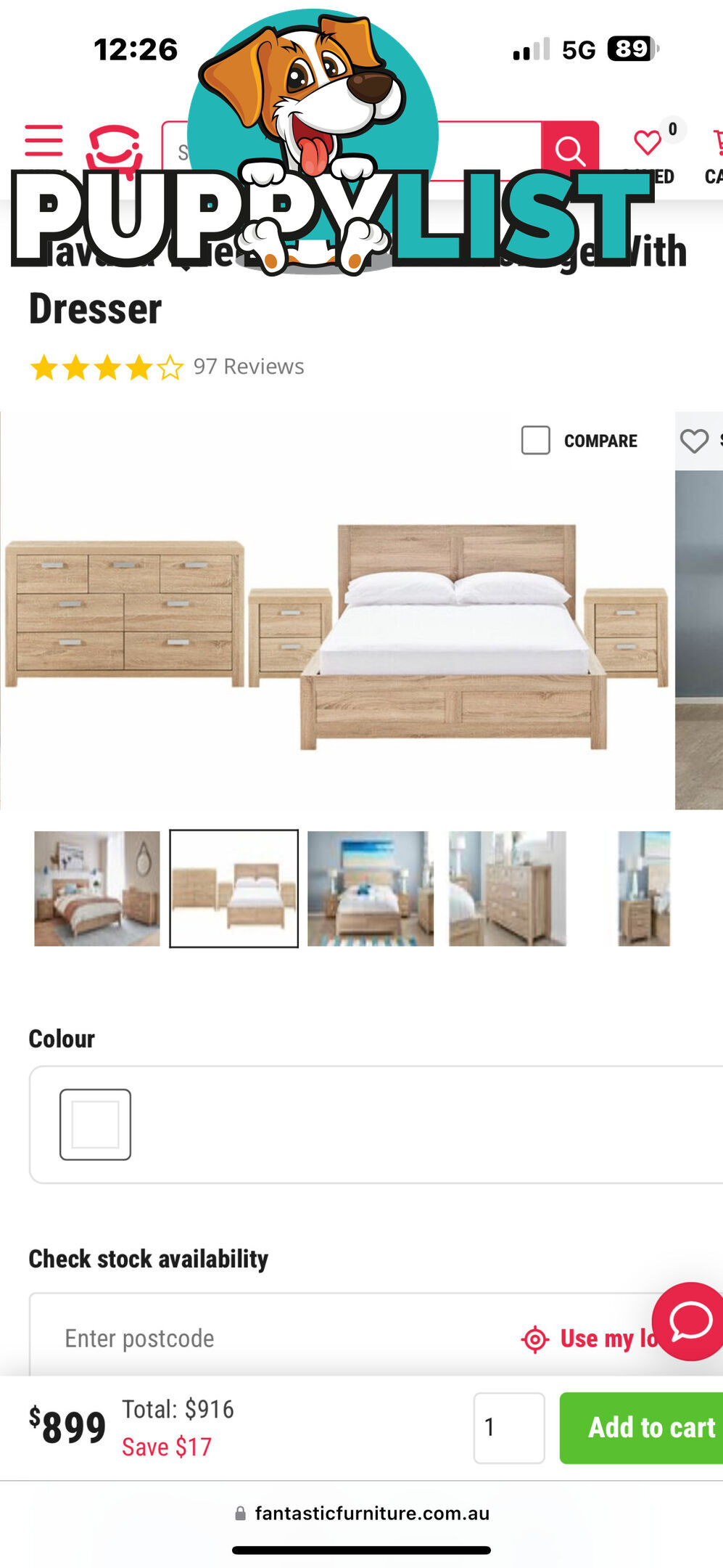 Havana Queen Bedroom Package With Dresser