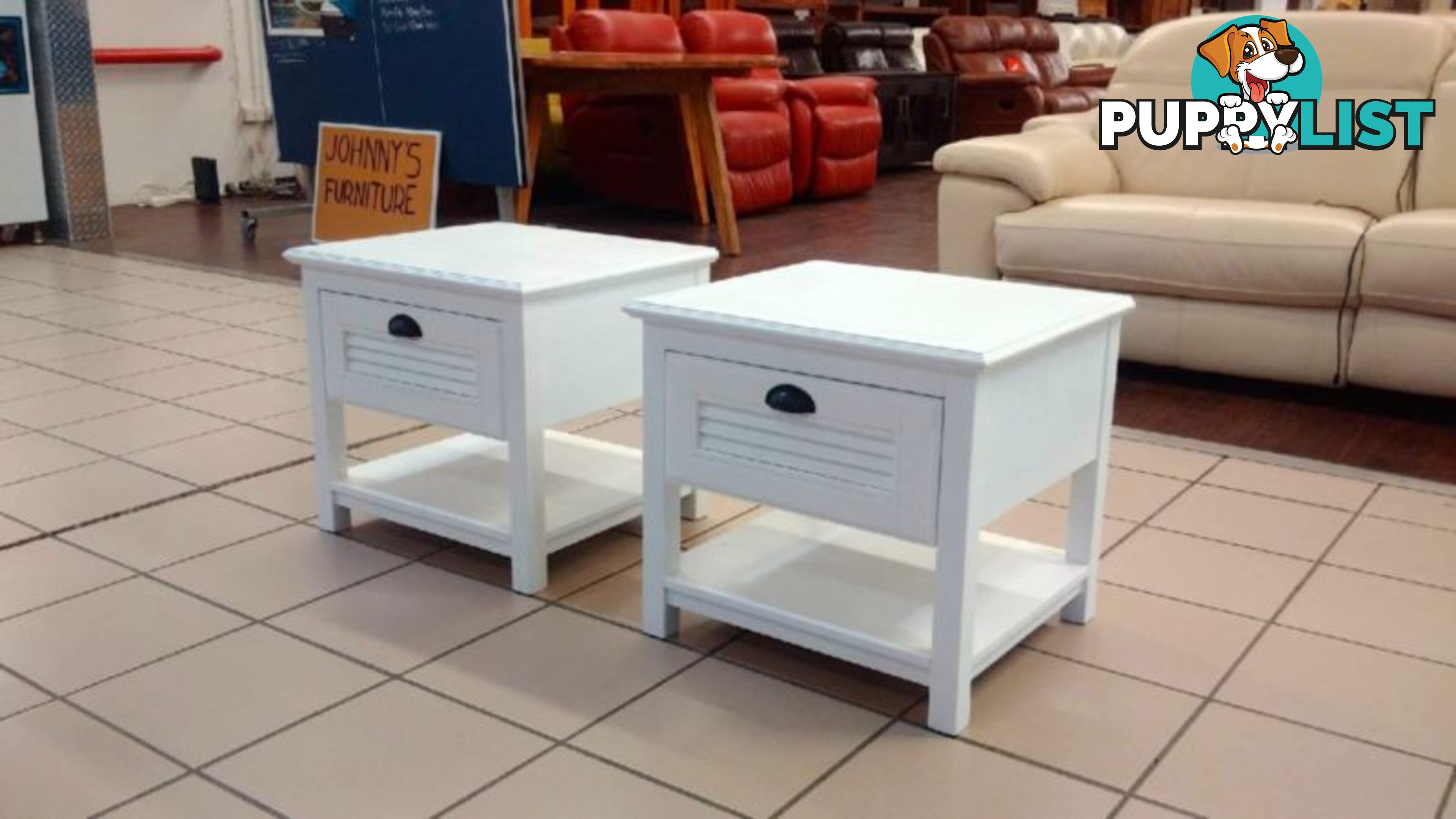 1 DRAWER BEDSIDE TABLE (WHITE)