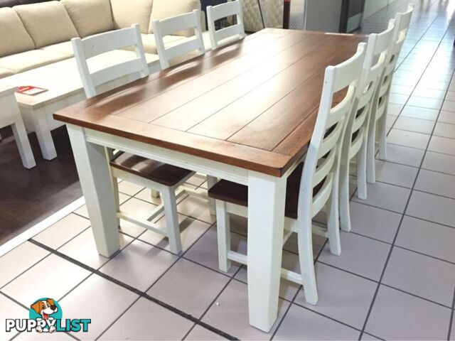 CLEARANCE - SNOWY RIVER DINING SET (7 PIECES)