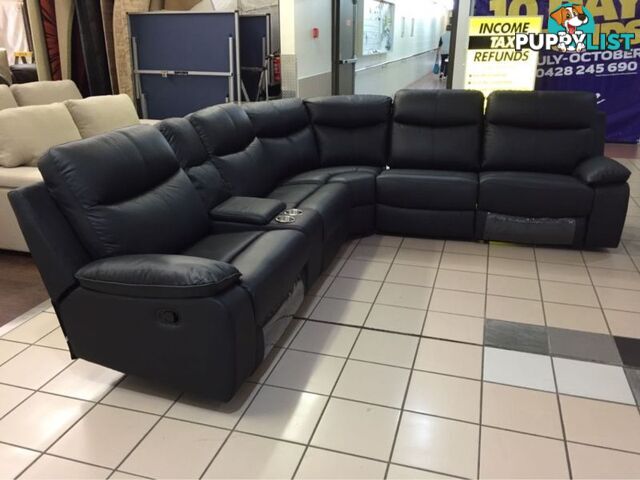 GENUINE LEATHER - APOLLO MODULAR LOUNGE W/2 RECLINERS