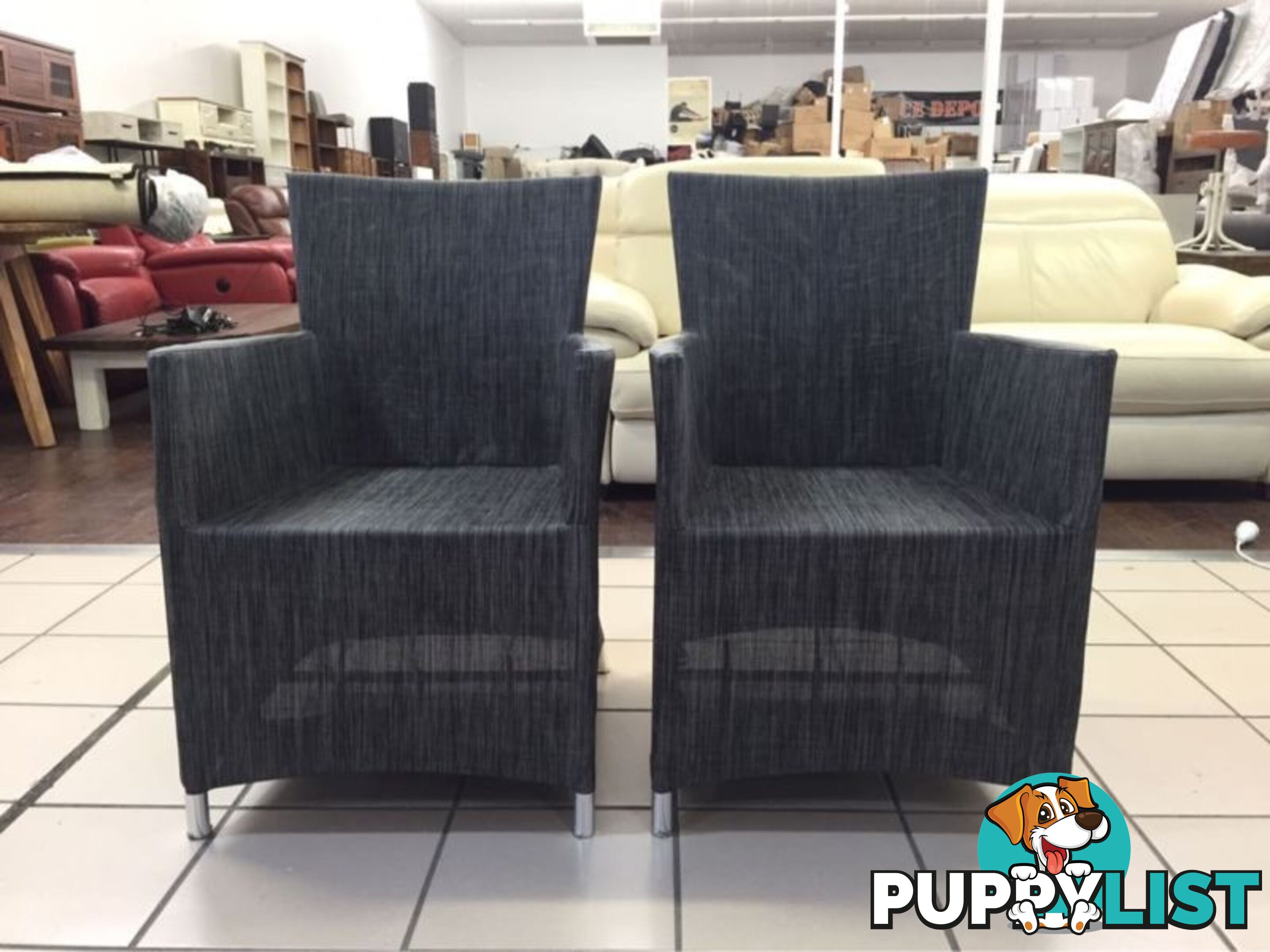 BONDI DINING CHAIRS CHARCOAL