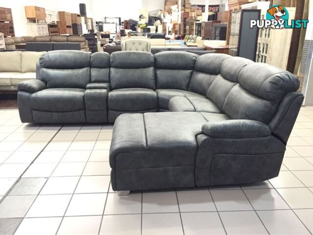 CLEARANCE CORNER MODULAR LOUNGE W/CHAISE AND RECLINER