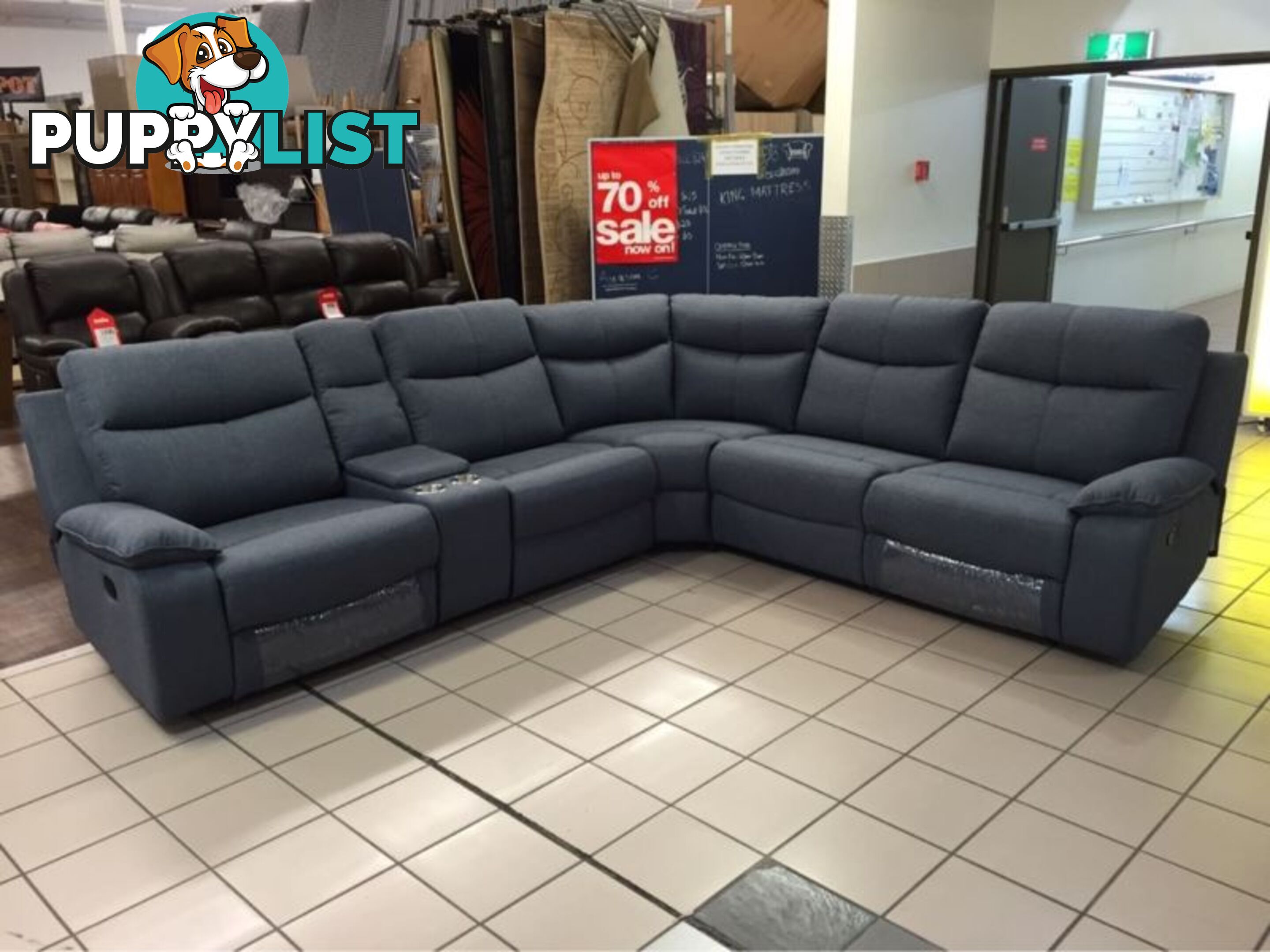 DIESEL MODULAR LOUNGE SUITE W/2 RECLINERS