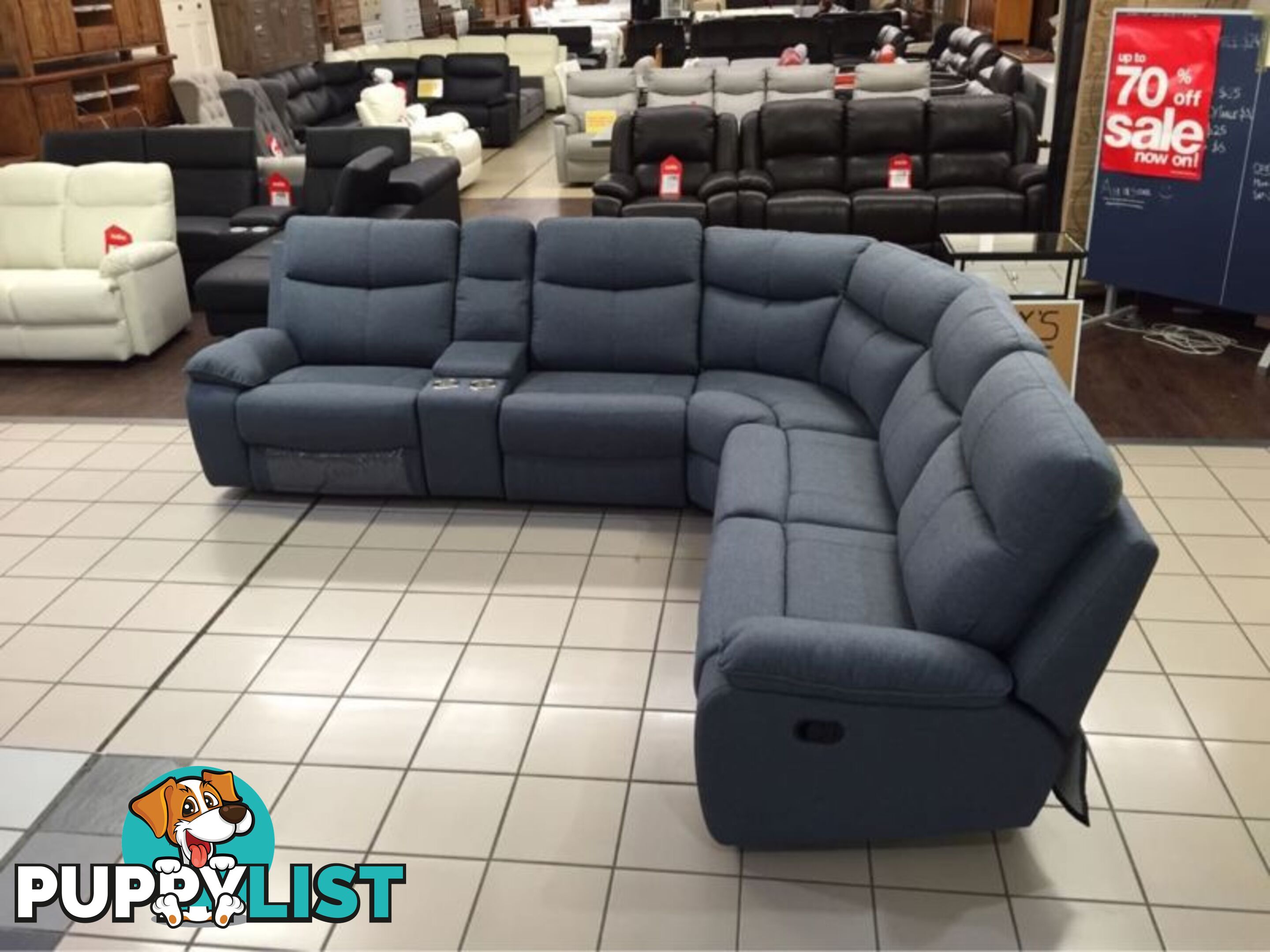 DIESEL MODULAR LOUNGE SUITE W/2 RECLINERS