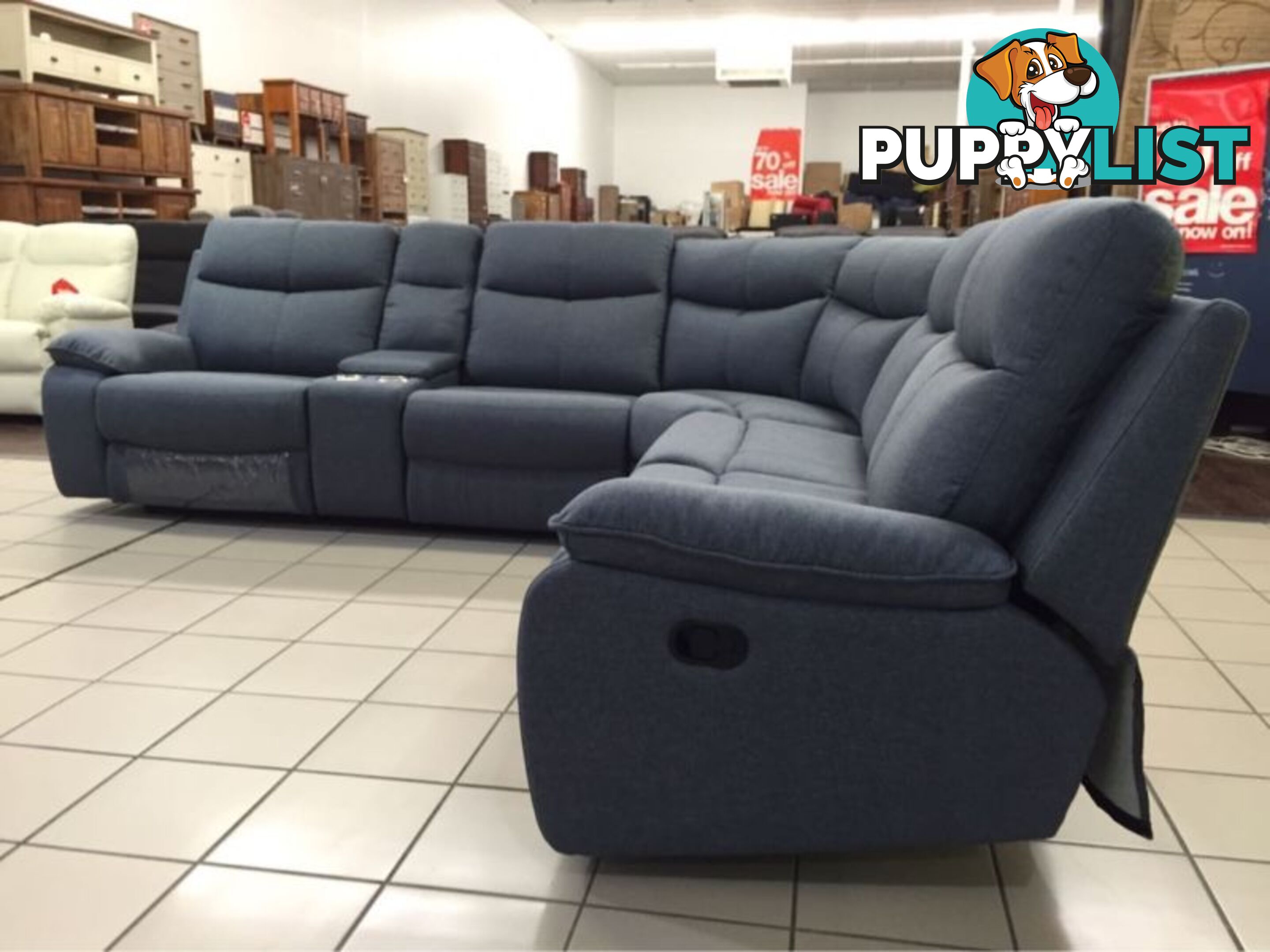 DIESEL MODULAR LOUNGE SUITE W/2 RECLINERS