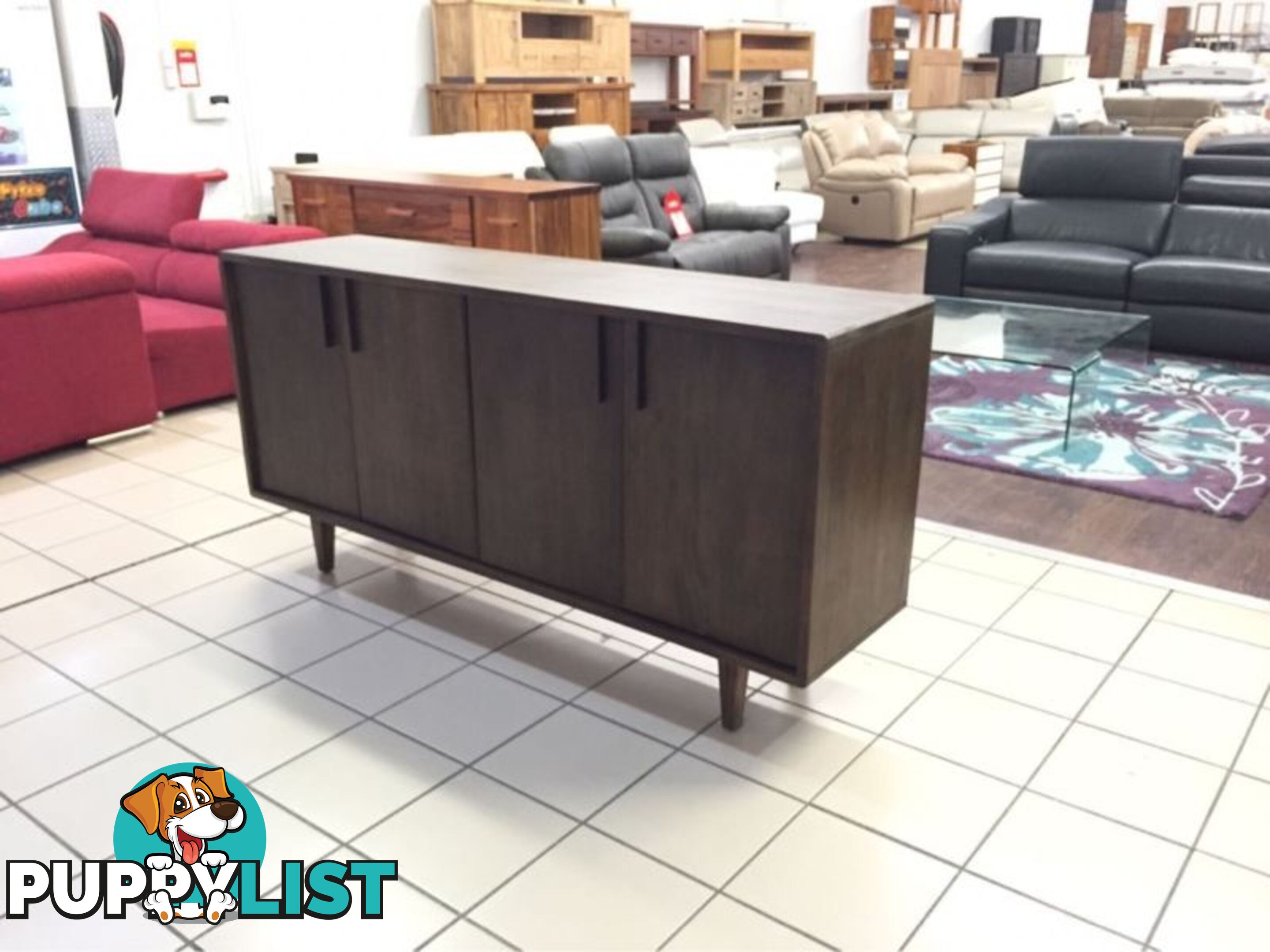 CLEARANCE MAHOGANY 4 DOOR BUFFET