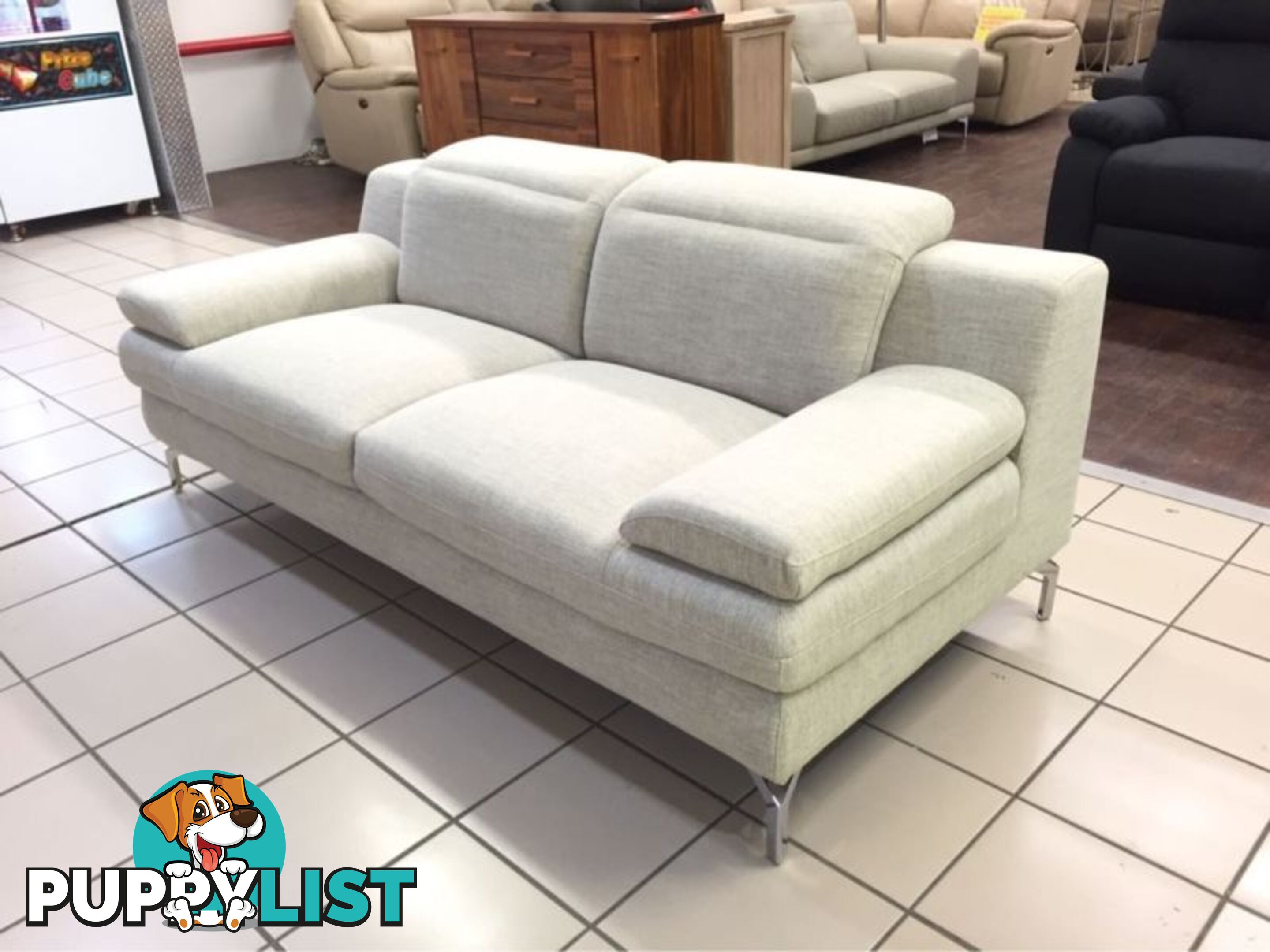 ERIC 2.5 SEATER SOFA WITH ADJUSTABLE HEADRESTS