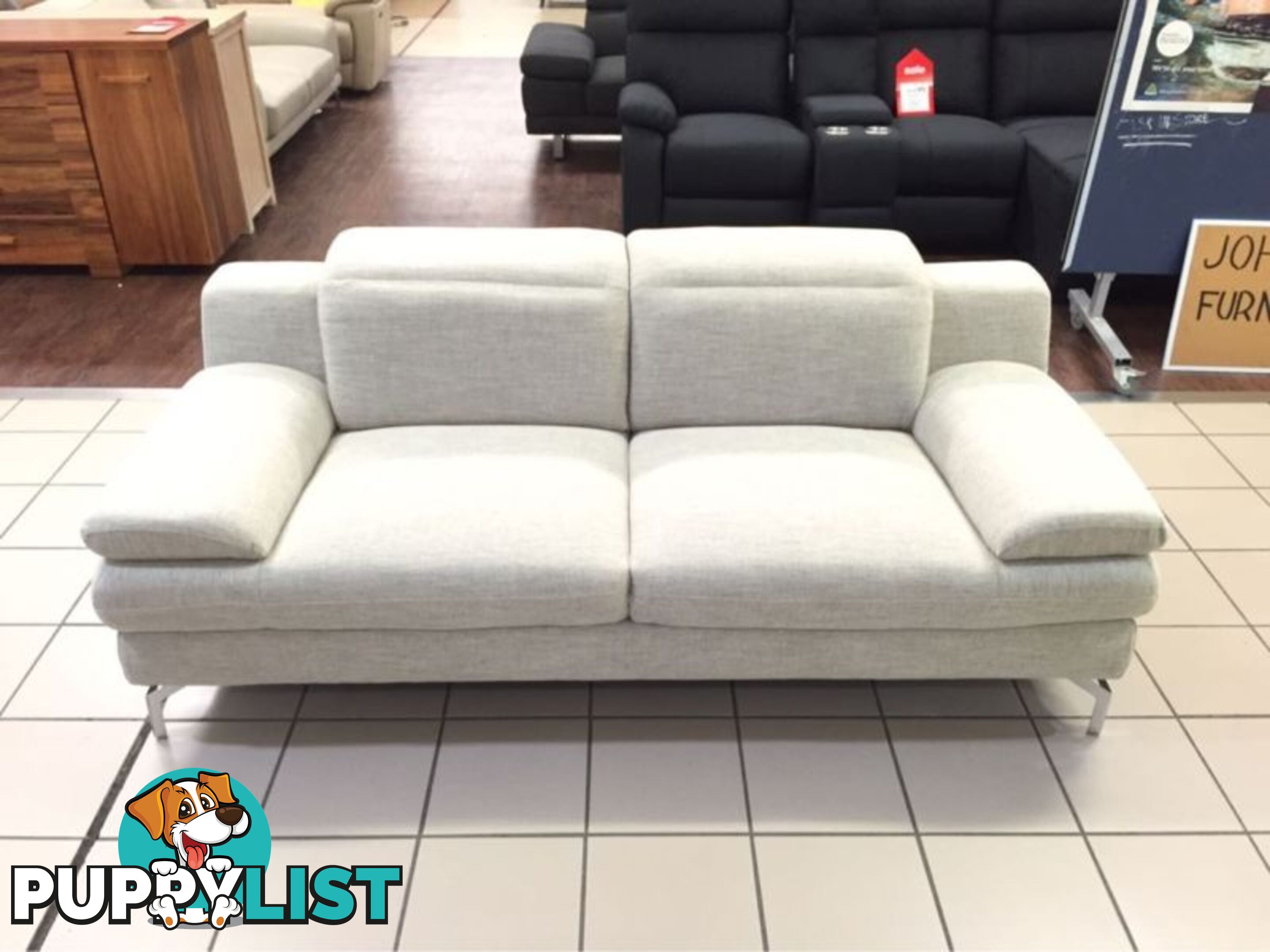 ERIC 2.5 SEATER SOFA WITH ADJUSTABLE HEADRESTS