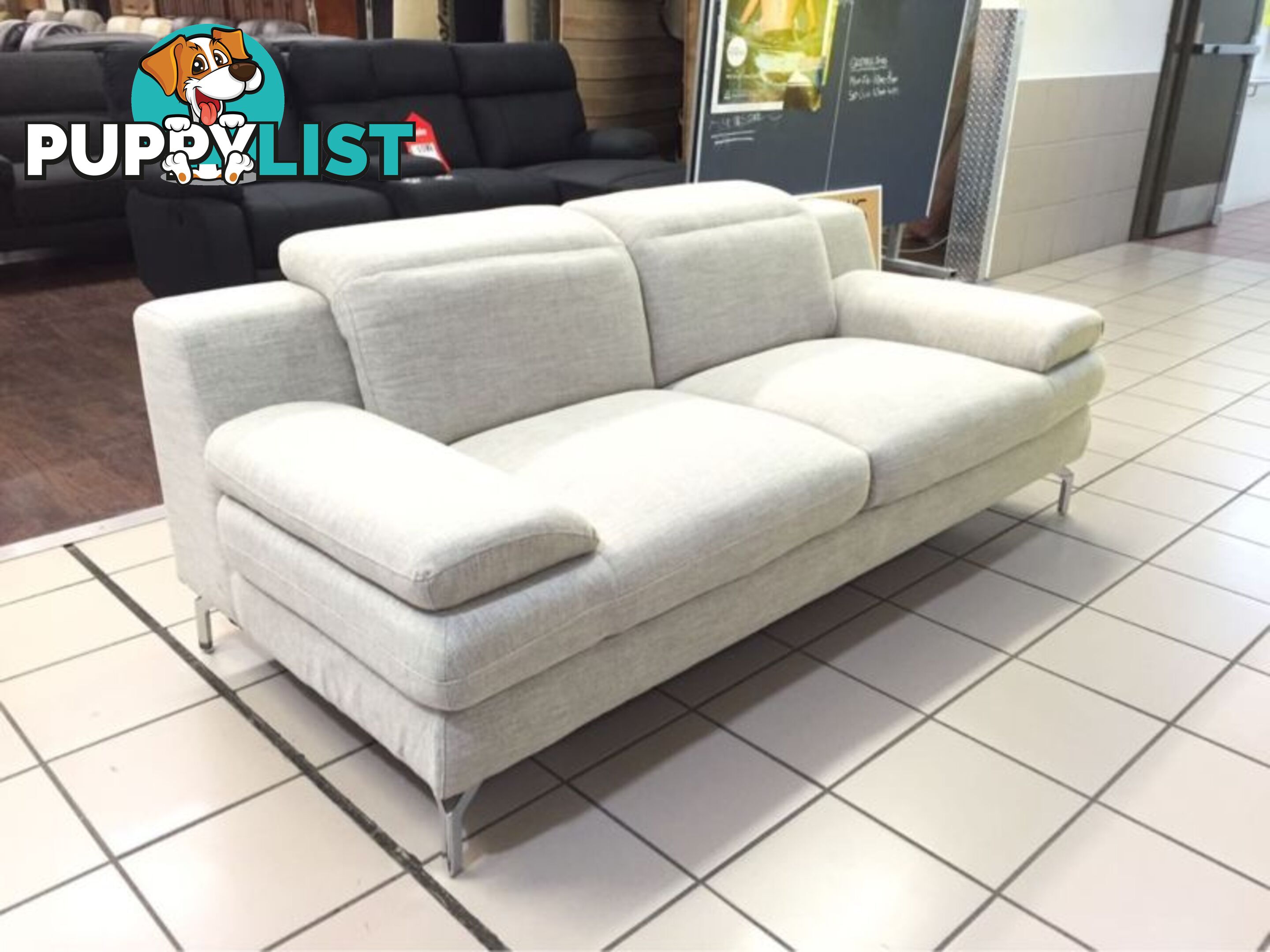 ERIC 2.5 SEATER SOFA WITH ADJUSTABLE HEADRESTS