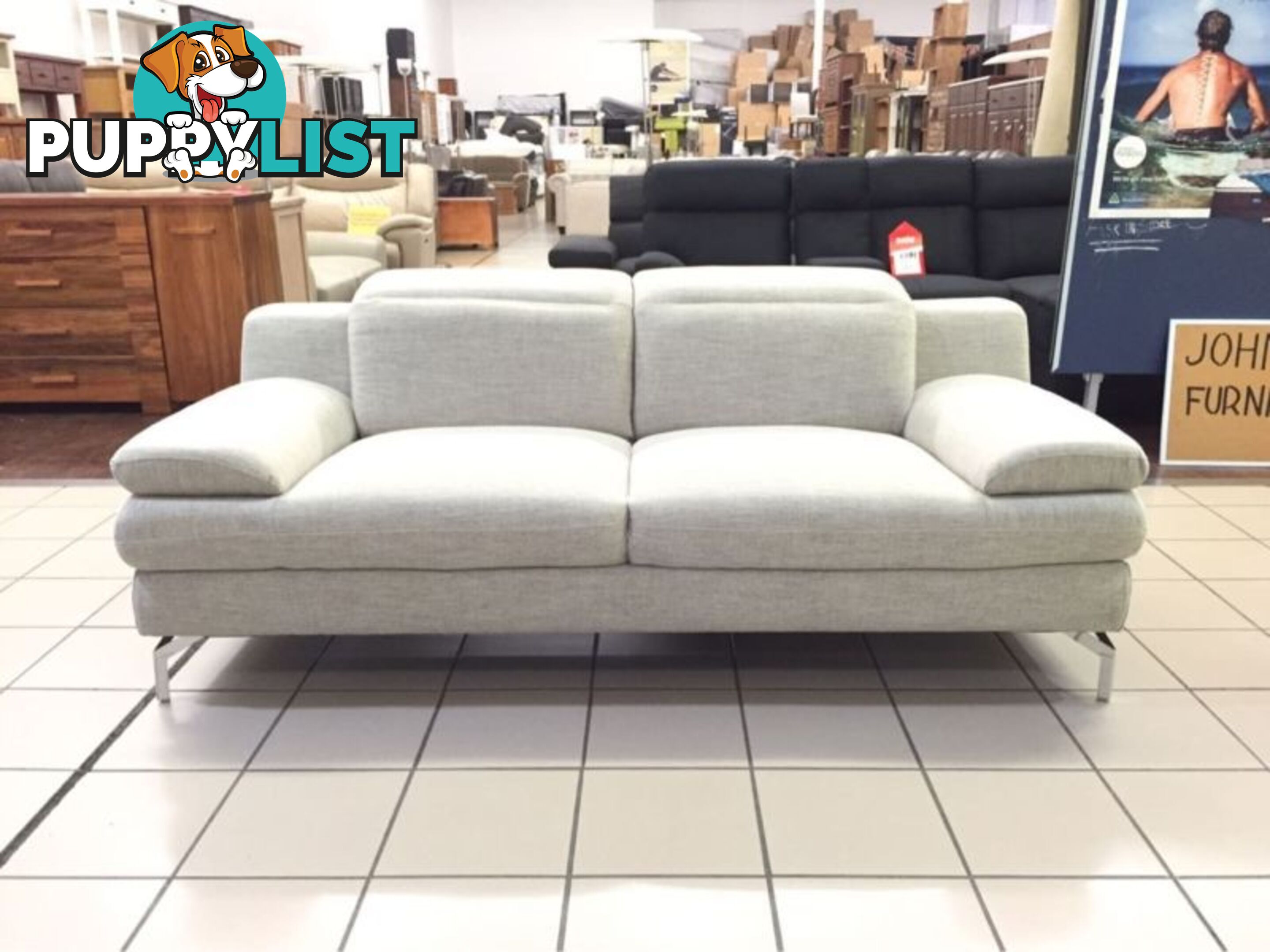 ERIC 2.5 SEATER SOFA WITH ADJUSTABLE HEADRESTS