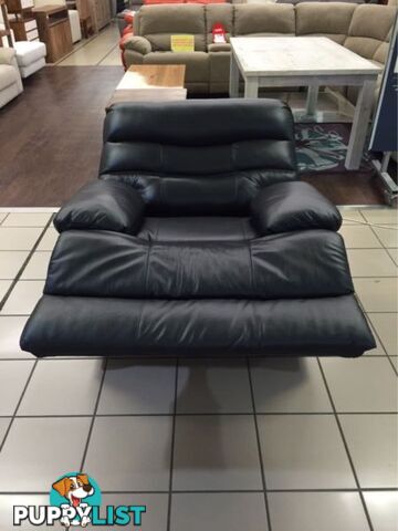 ROCCO LEATHER RECLINER (BLACK)