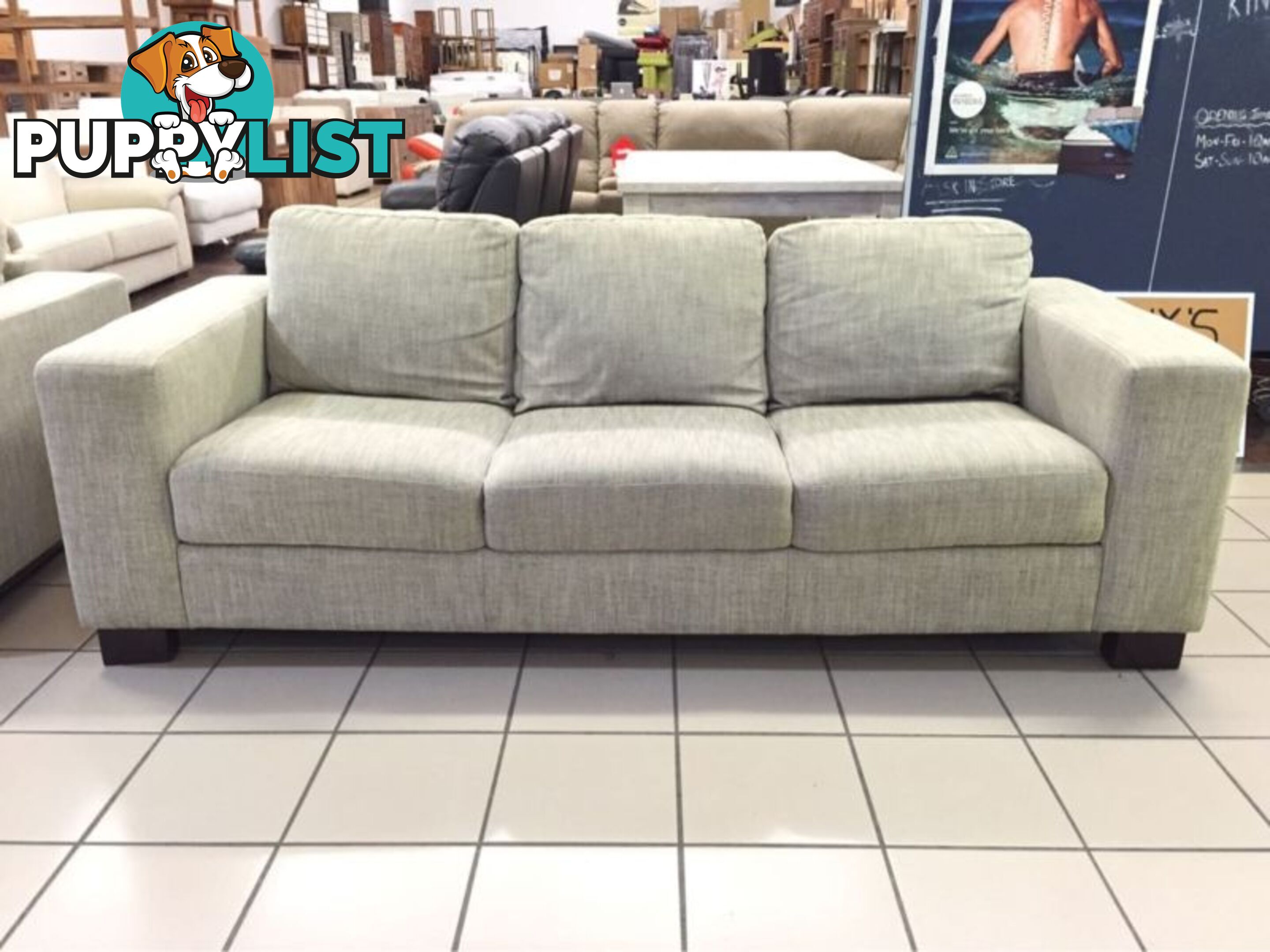 CLEARANCE YAMBA 3 + 2 SEATER PARK WHEAT