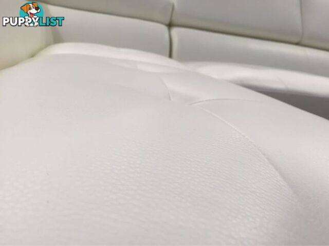WHITE CORNER LOUNGE W/ADJUSTABLE HEADRESTS AND ARMREST