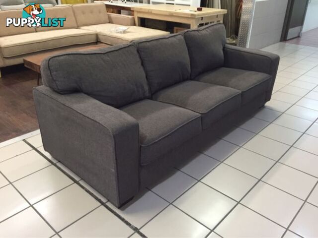 CLEARANCE 3 SEATER SOFA FABRIC (GREY)