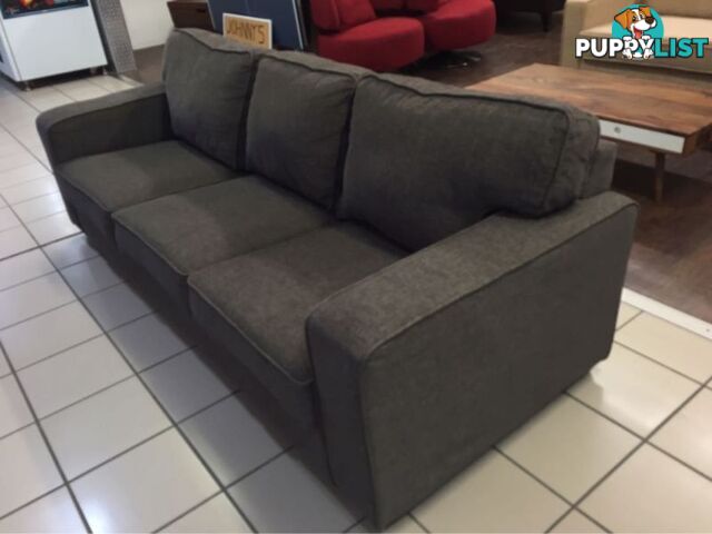 CLEARANCE 3 SEATER SOFA FABRIC (GREY)