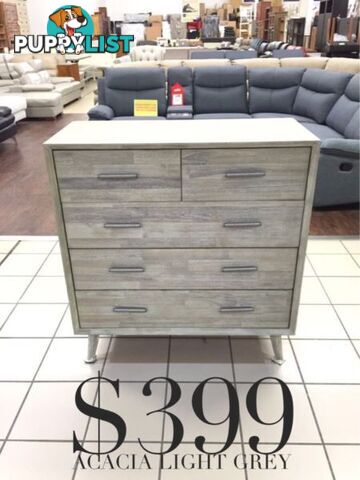 DRESSERS & TALLBOYS CLEARANCE! BRAND NEW & FACTORY SECONDS