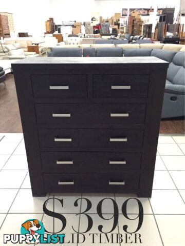 DRESSERS & TALLBOYS CLEARANCE! BRAND NEW & FACTORY SECONDS