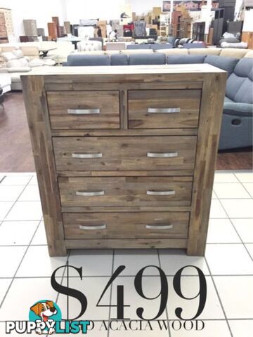 DRESSERS & TALLBOYS CLEARANCE! BRAND NEW & FACTORY SECONDS