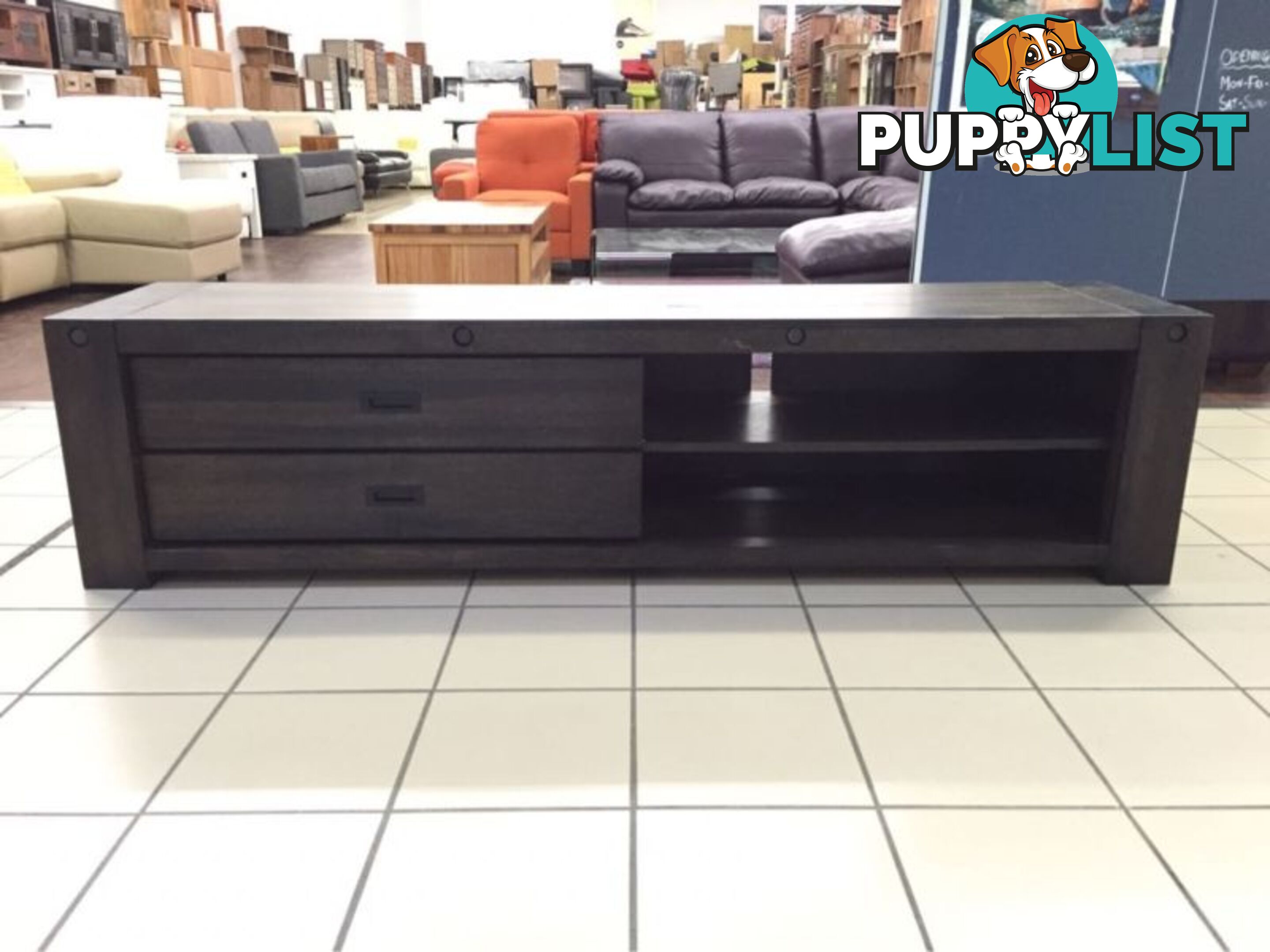 BOLT TV UNIT 200CM DARK OAK