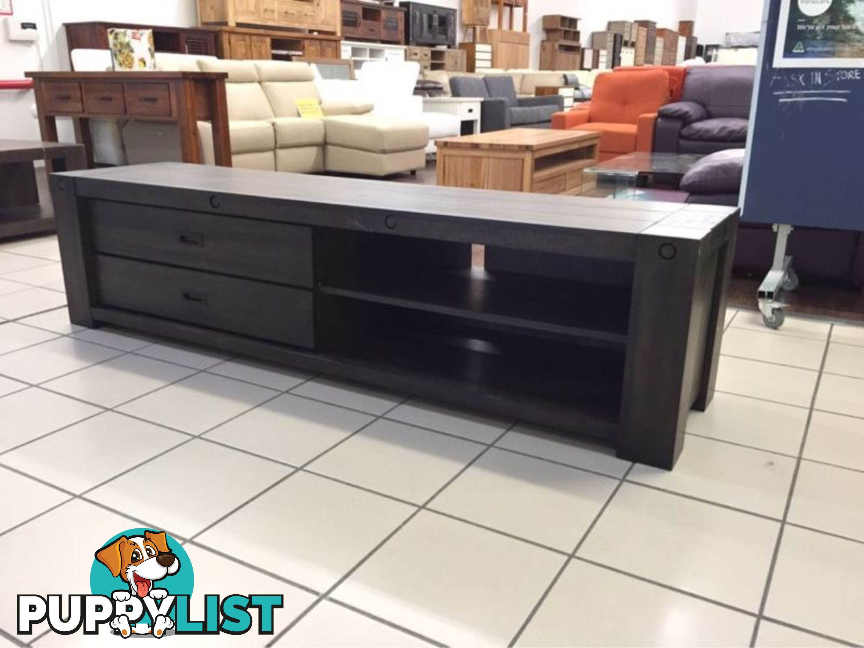 BOLT TV UNIT 200CM DARK OAK