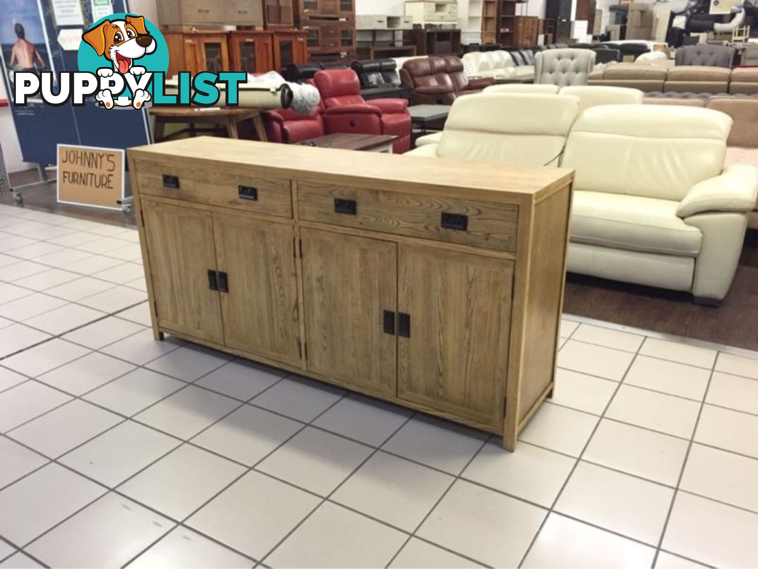 BARISTA OAK SIDEBOARD 4 DOOR 2 DRAWER