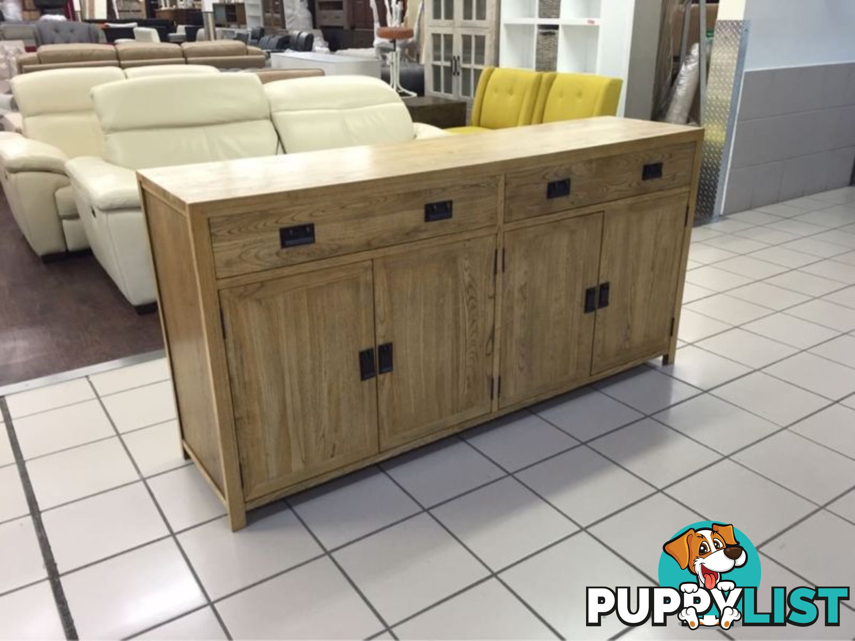 BARISTA OAK SIDEBOARD 4 DOOR 2 DRAWER