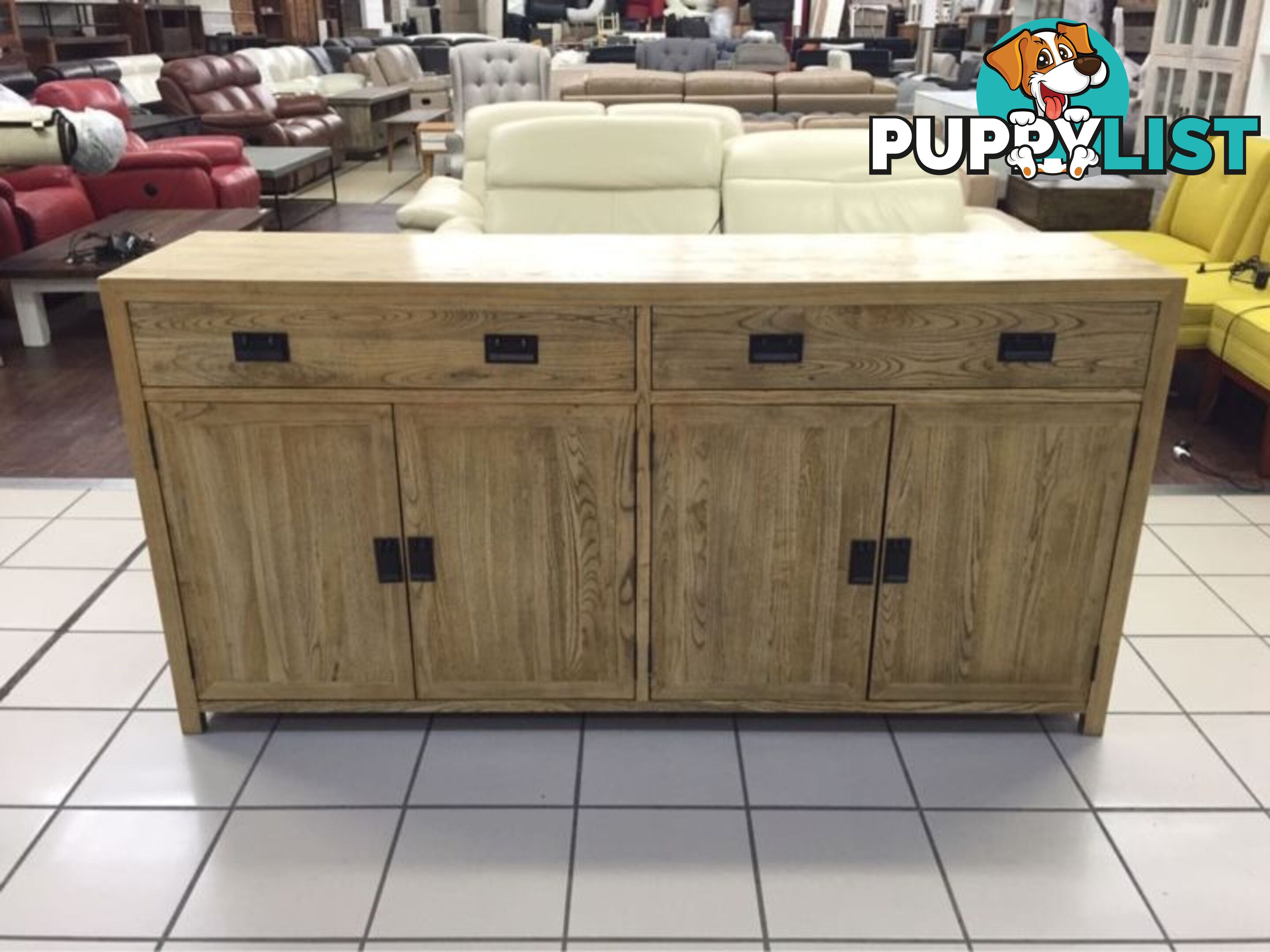 BARISTA OAK SIDEBOARD 4 DOOR 2 DRAWER