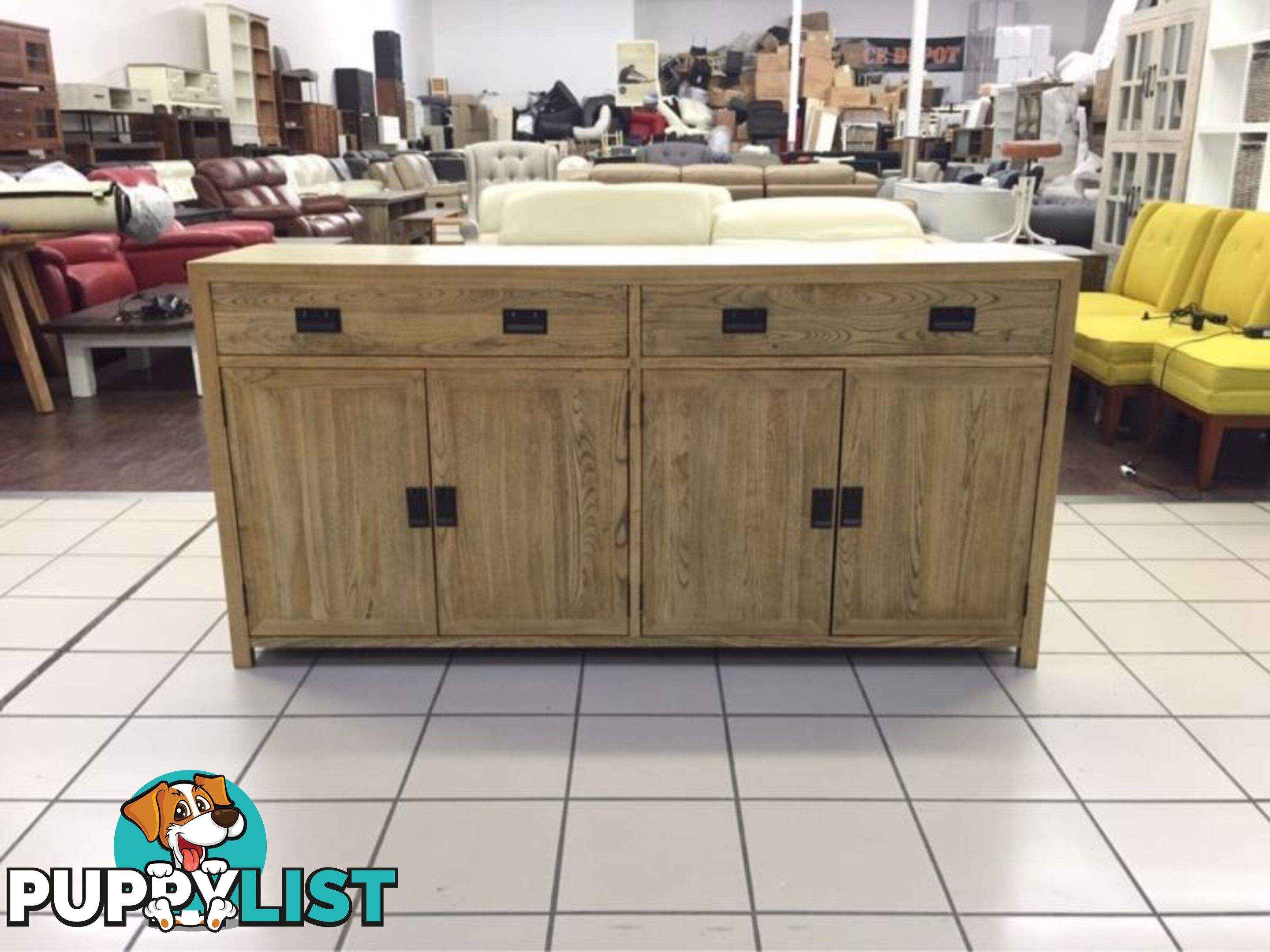 BARISTA OAK SIDEBOARD 4 DOOR 2 DRAWER