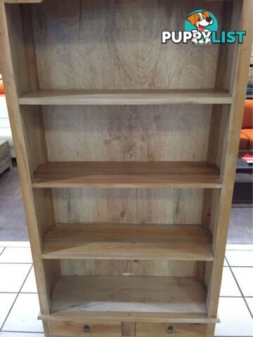 MAHOGONY NATURAL TIMBER BOOKCASE