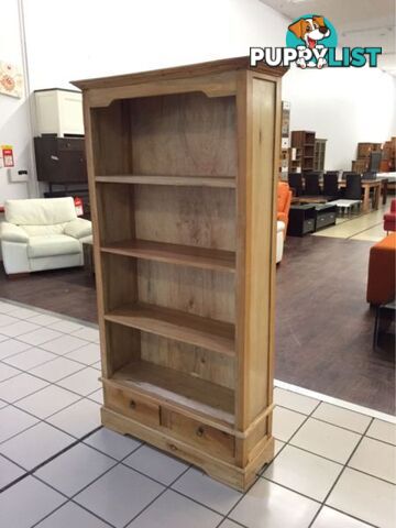 MAHOGONY NATURAL TIMBER BOOKCASE