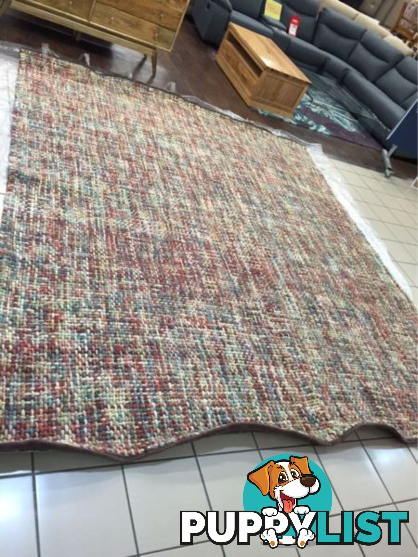 CLEARANCE 100% WOOL RUG 3.5 X 3 METRES