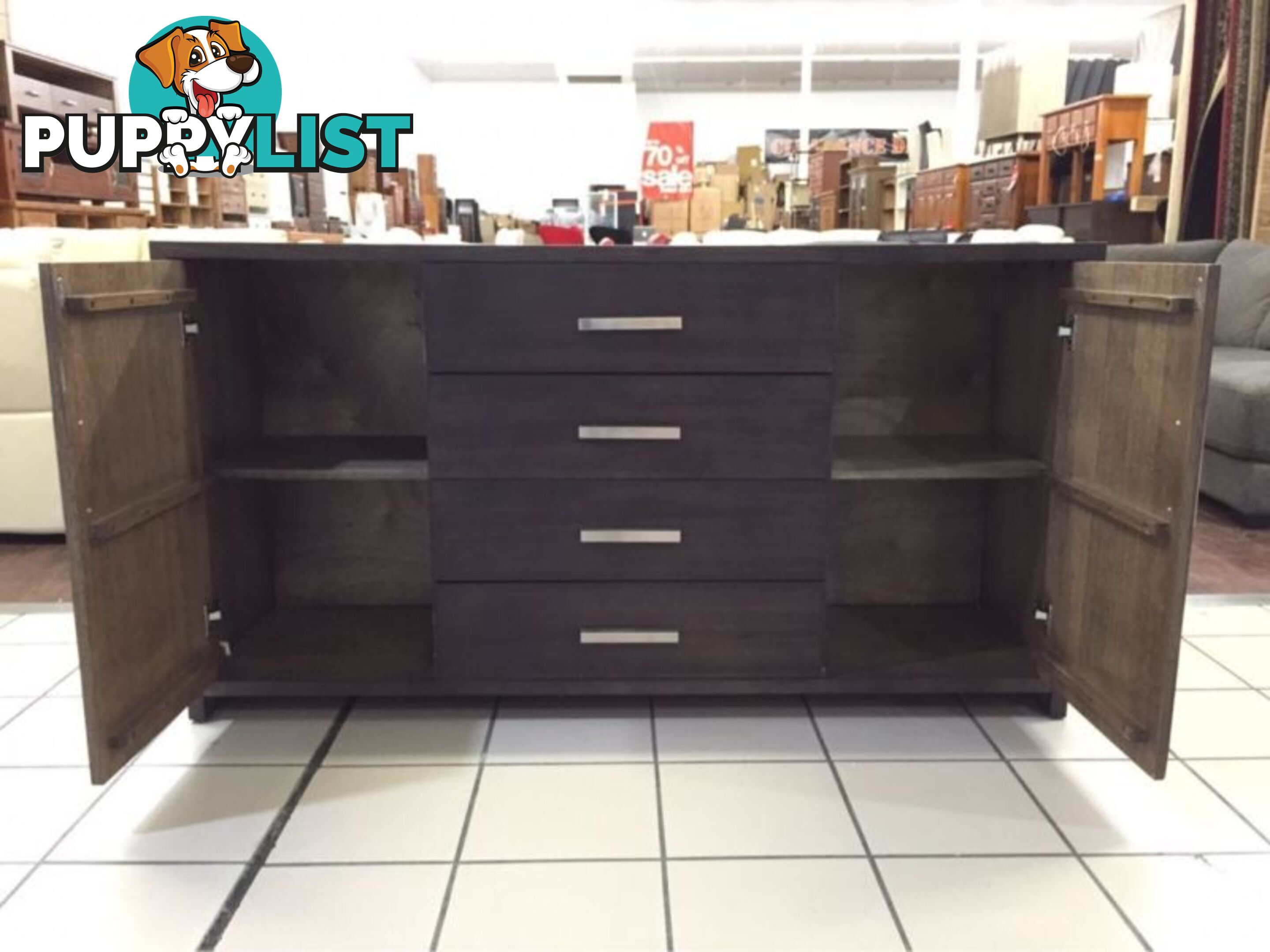 CLEARANCE - SOLID TASMANIAN OAK WOOD DINING BUFFET