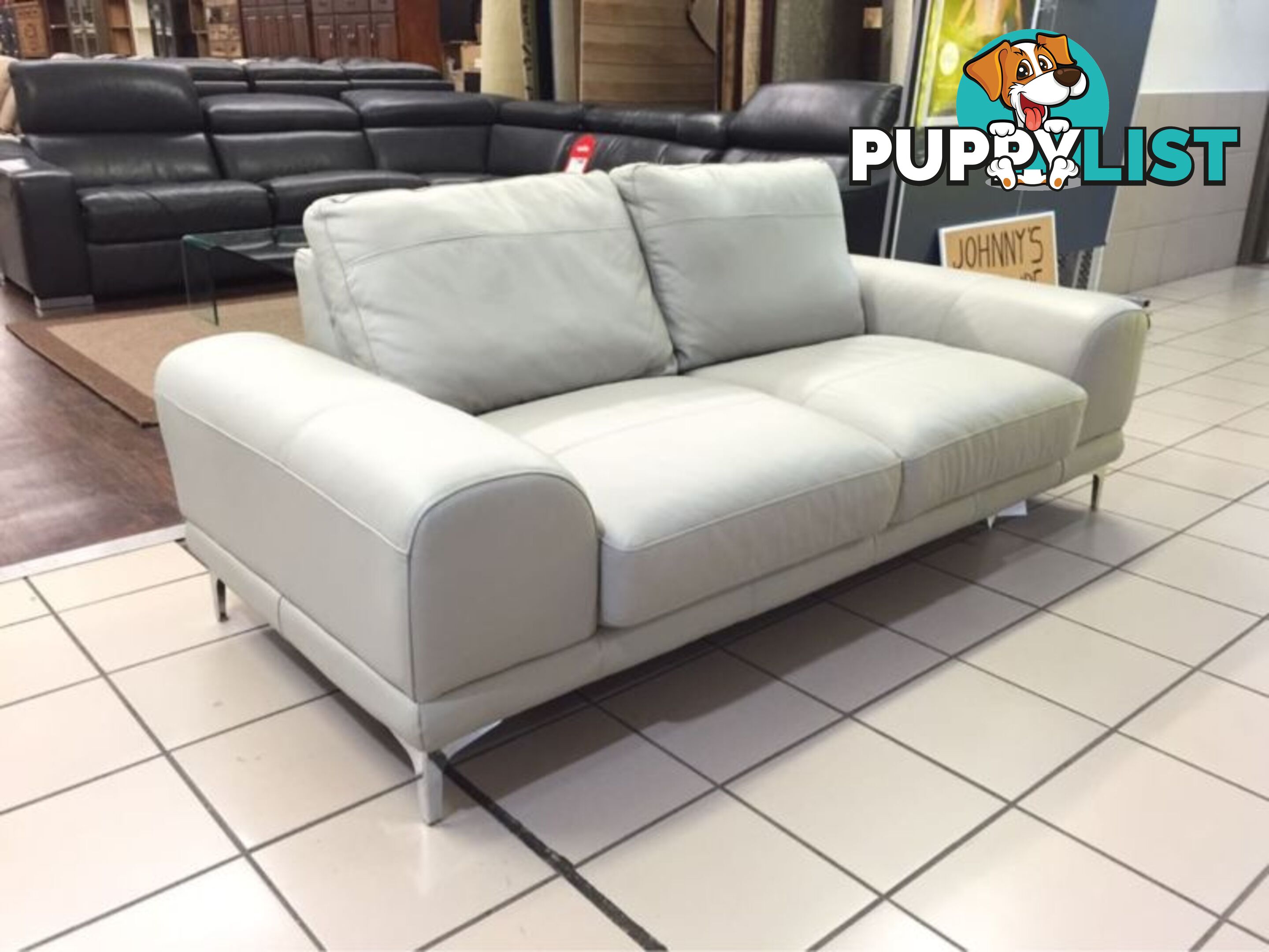 100% LEATHER CLOUDY 2 SEATER LOUNGE