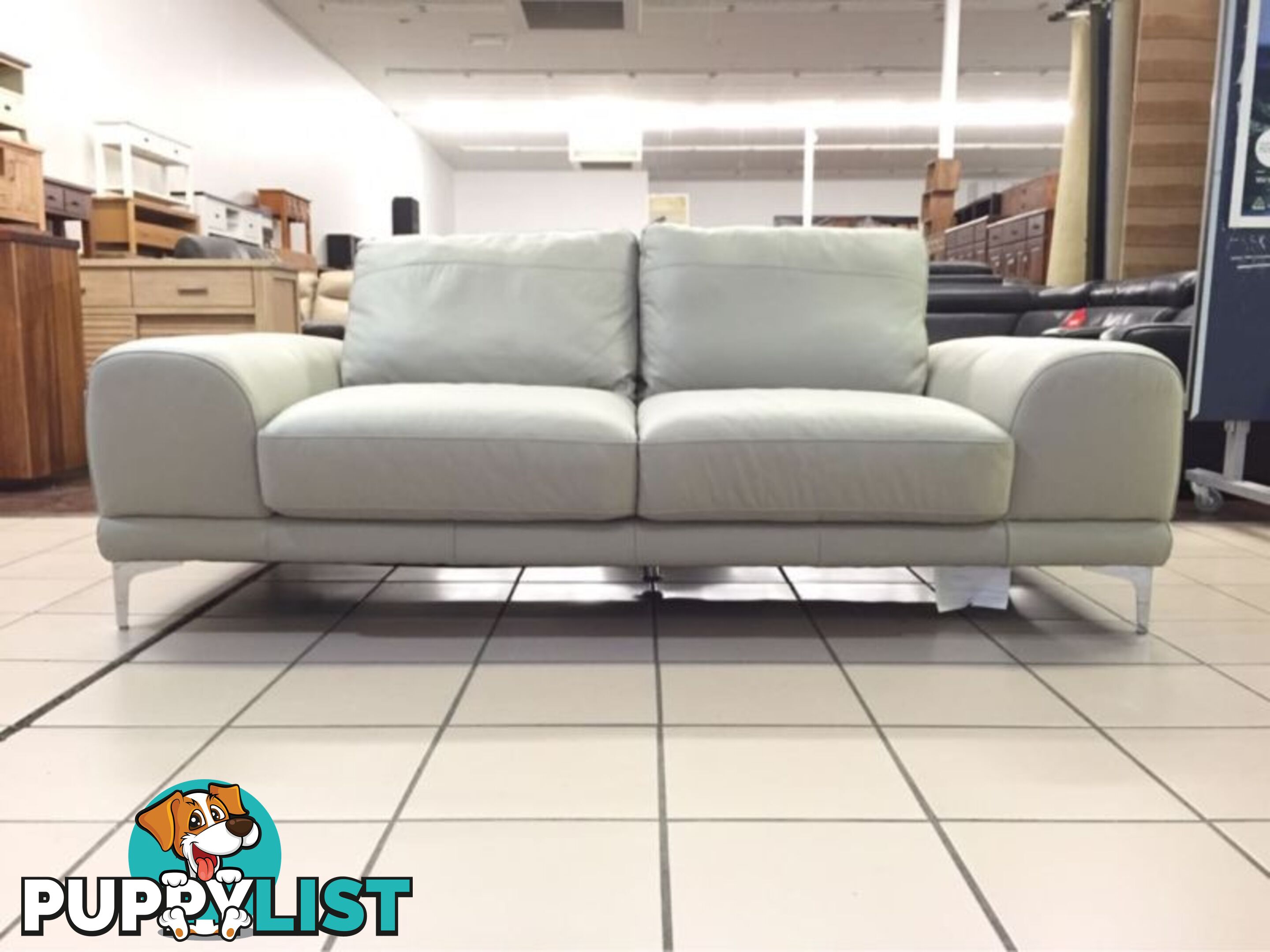 100% LEATHER CLOUDY 2 SEATER LOUNGE