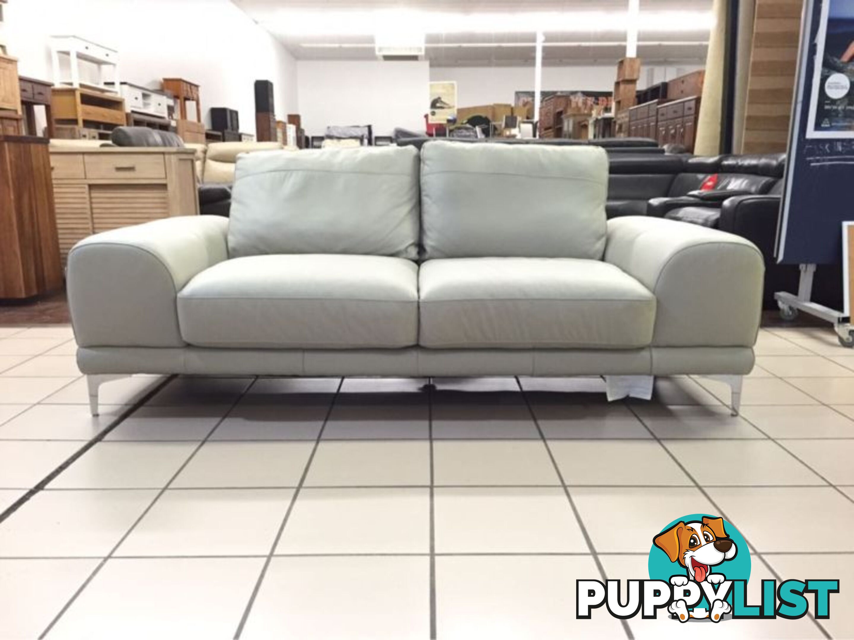 100% LEATHER CLOUDY 2 SEATER LOUNGE