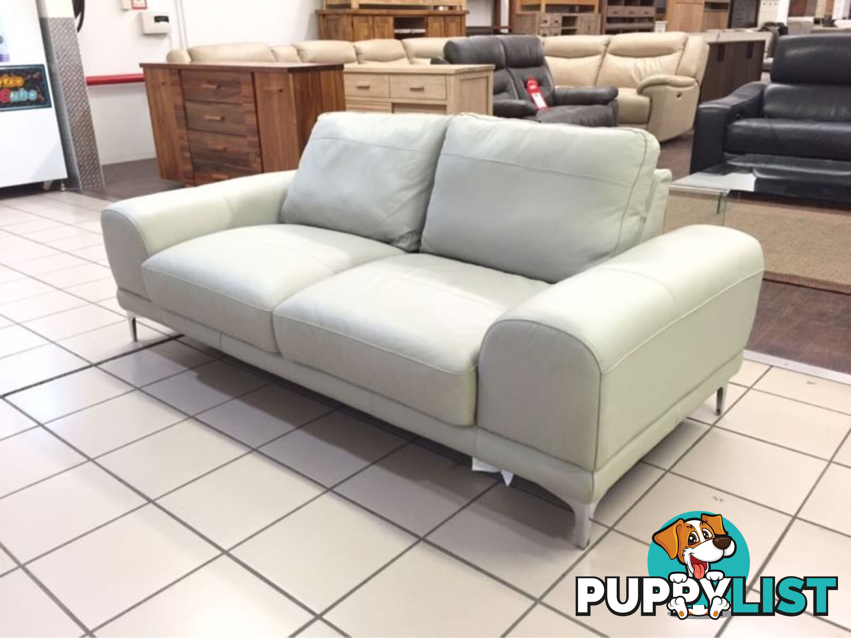 100% LEATHER CLOUDY 2 SEATER LOUNGE