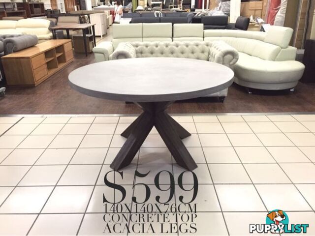 BRAND NEW & FACTORY SECOND DINING TABLES CLEARANCE