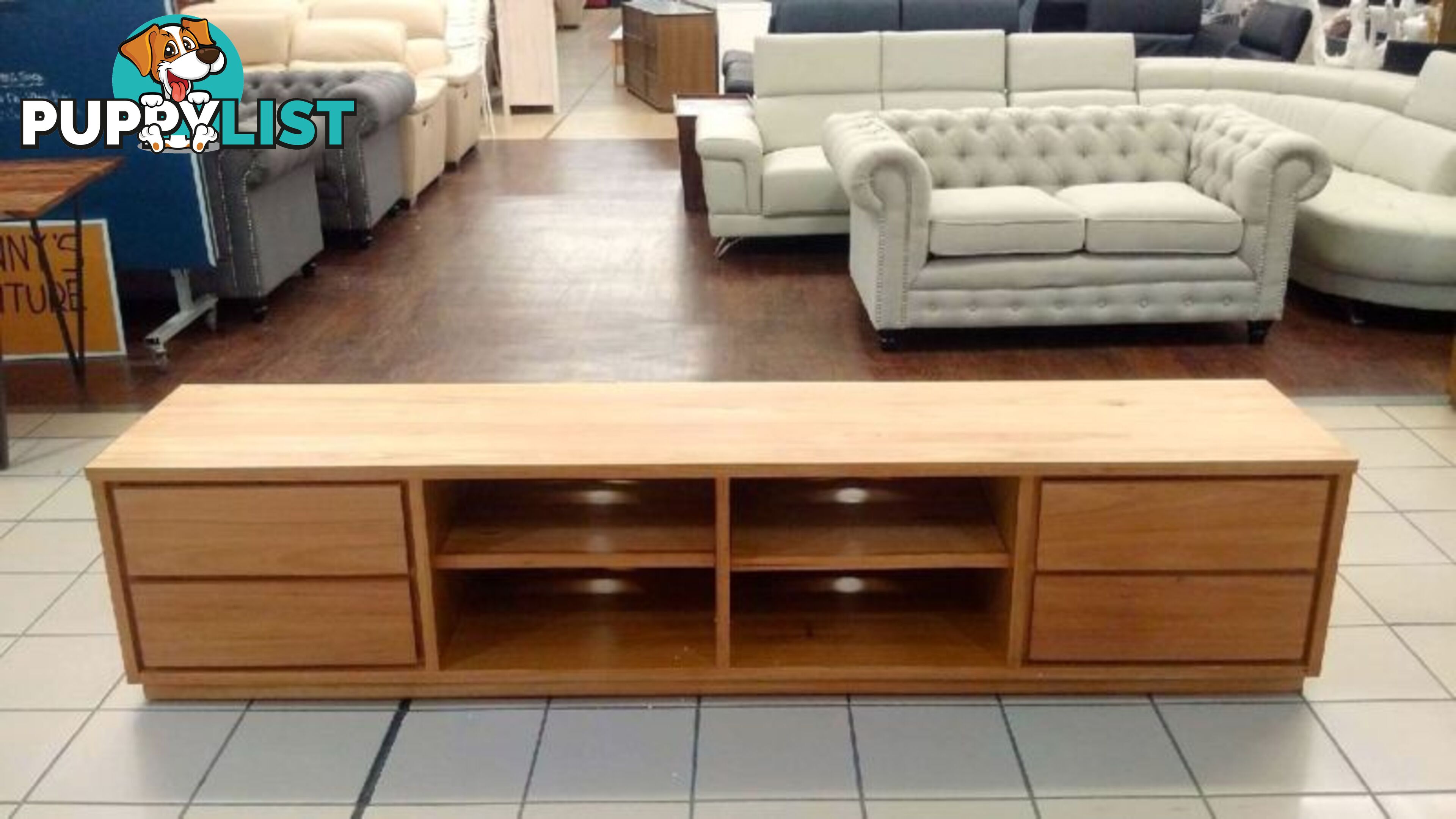 4 DRAWER TV UNIT 240CM