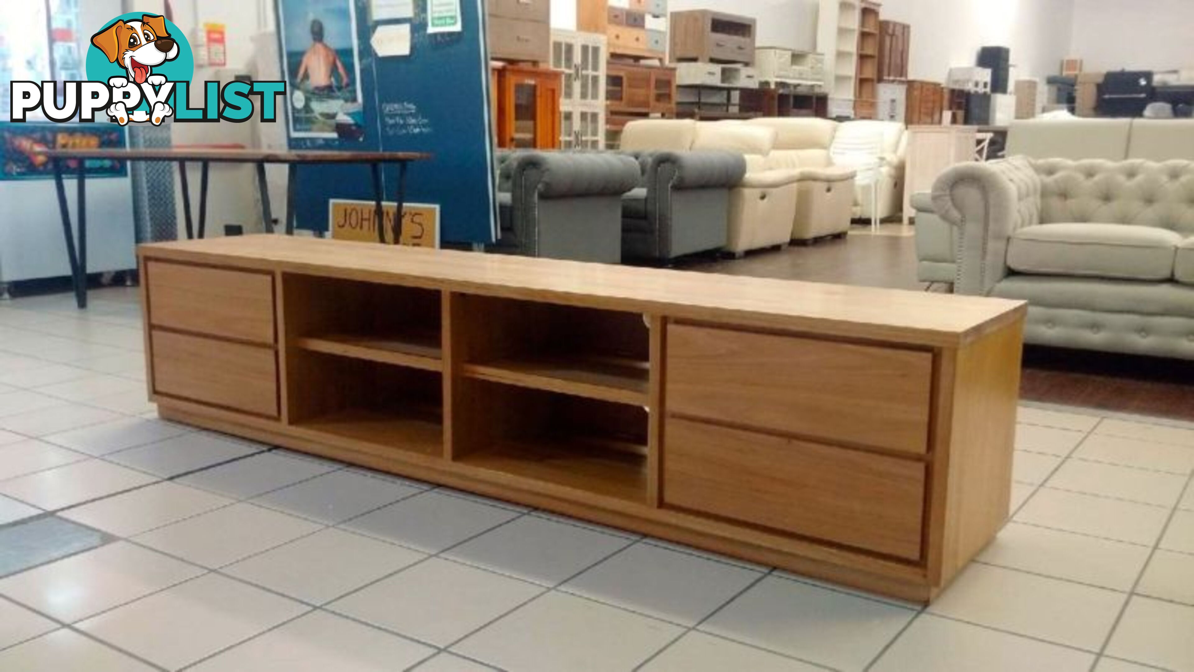 4 DRAWER TV UNIT 240CM