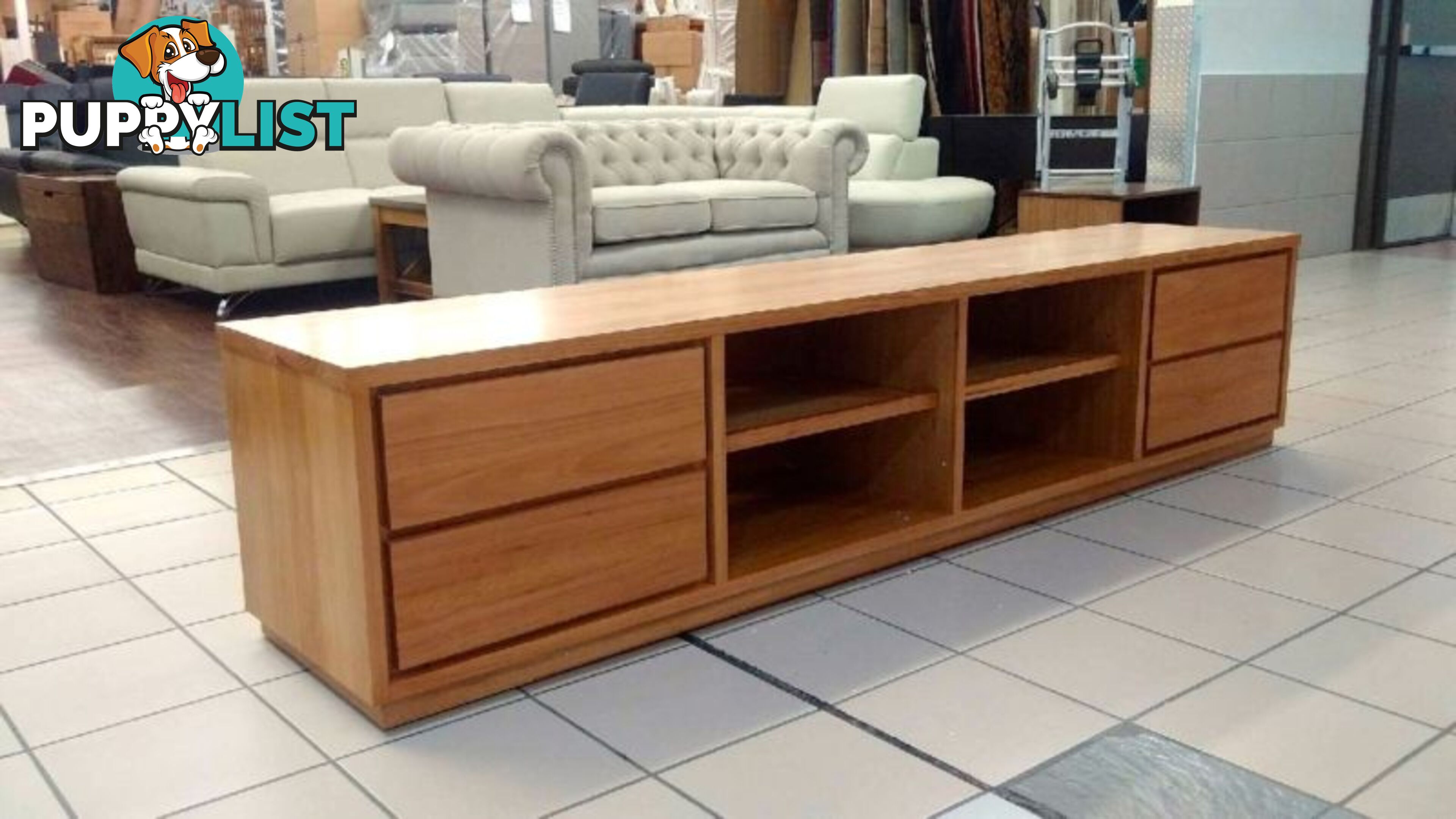 4 DRAWER TV UNIT 240CM