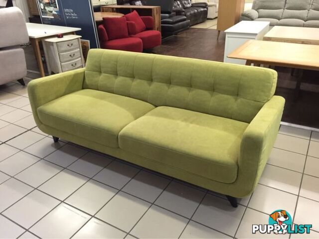 CLEARANCE 3 SEATER FABRIC SOFA (GREEN)