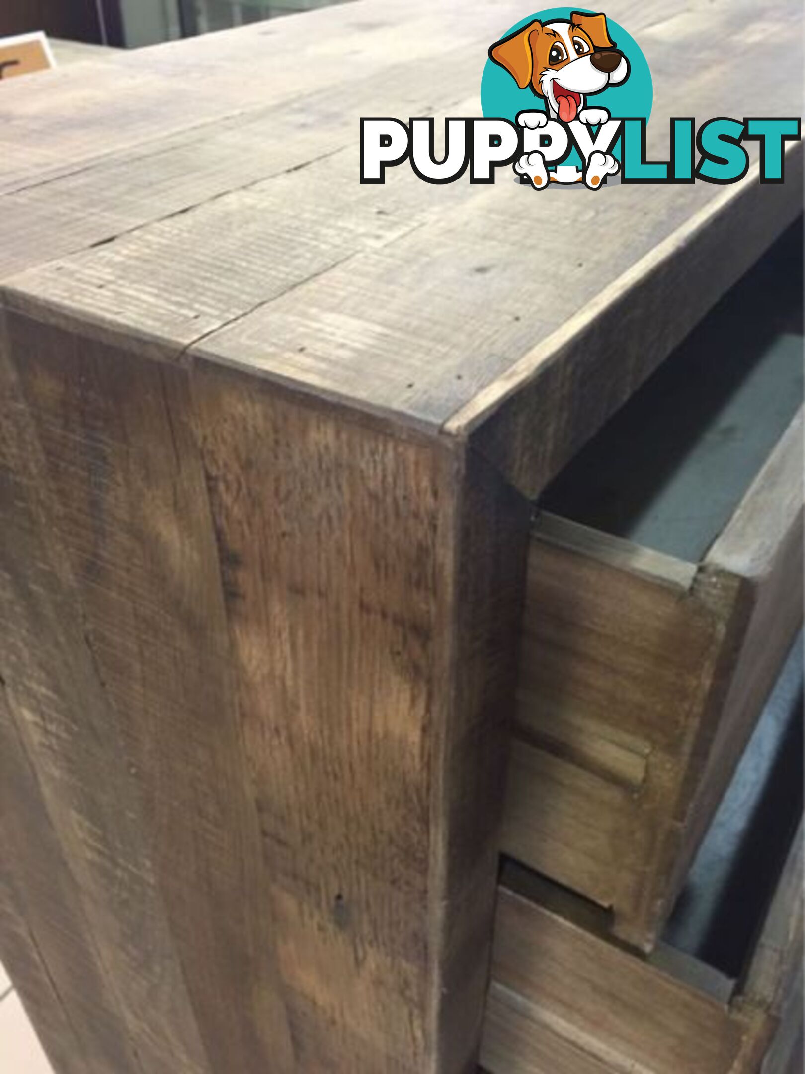 BRAND NEW - 5 DRAWER TALLBOY RECYCLED TIMBER