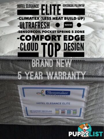 SLEEPMAKER HOTEL ELEGANCE ELITE SENSORCOIL PILLOWTOP